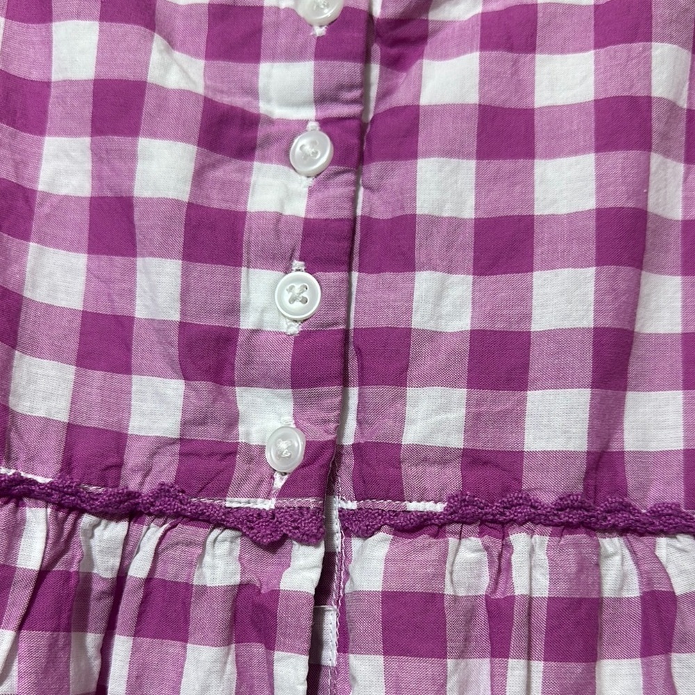 Janie and Jack Purple White Tiered Casual Sundress - Picture 3 of 10